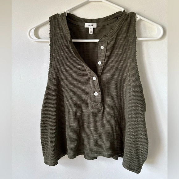 Aerie Green Tank  Top - Picture 1 of 4